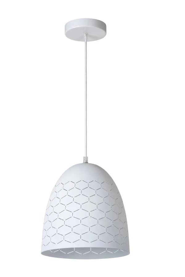 Lucide GALLA - Hanglamp - Ø 25 cm - 1xE27 - Wit - uit